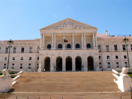  Building of the Parliament in Lisbon, Portugalの写真素材