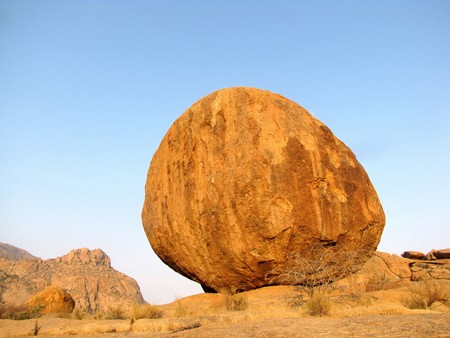 Rocky landscape in Erongo Mountains, Namibia