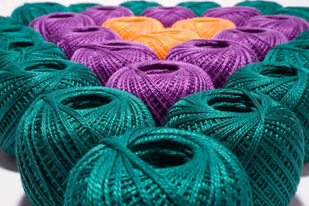 Three colours threadsの写真素材