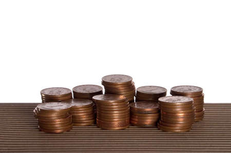 Money stacks isolatedの写真素材