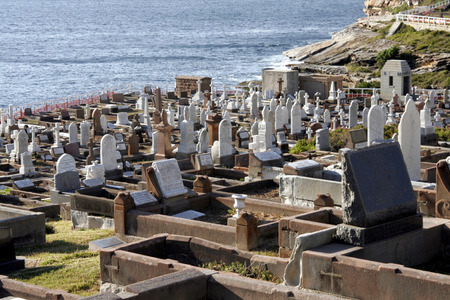 Old Large Cemetery With Many Graves and Gravestones During Daylight In Sydney Australia