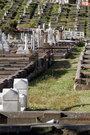 Old Large Cemetery With Many Graves and Gravestones During Daylight In Sydney Australia