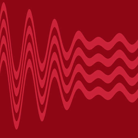 Four Red Stripes In A Wave Pattern On A Dark Red Backgroundの写真素材