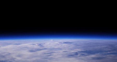 Planet Earth From A Low Orbit Space View, Backgroundの写真素材