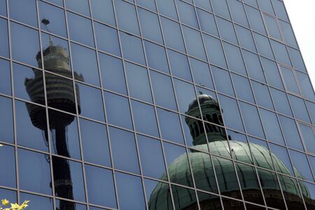 Reflection Urban Building Facade, Modern Buildings In Sydney, Australia