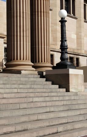 Stone Columns And Stairs, Classical Architecture, Building