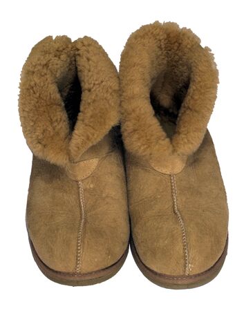 Warm Sheep Skin Shoes, isolated