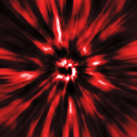 Red Warp Abstract On Black, Space Background