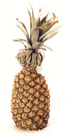 Yellow pineapple with white background