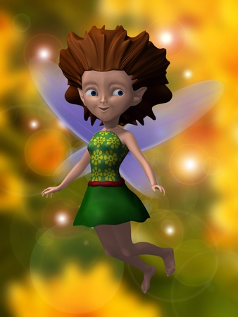 fairy 3d illustrationの写真素材