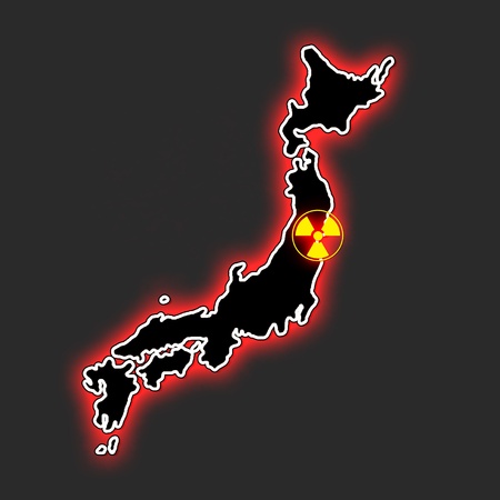 fukushima map greyの写真素材