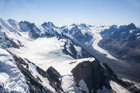Franz Josef glacier in southern New Zeralandの写真素材