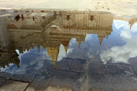 pagoda in waterの写真素材