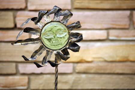 Yard sun with masonry in backgroundの写真素材