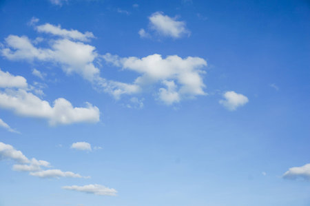 Big clouds rising up over the skyの写真素材