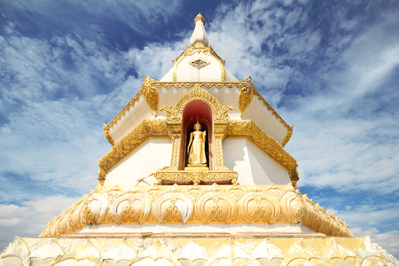 Wat Pha Nam Yoi, Pha Nam Yoi temple, Roi Et Thailand, Phra Maha Chedi Chai Mongkolの写真素材