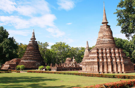 Sukhothai Historical Park, Sukhothai Thailandの写真素材
