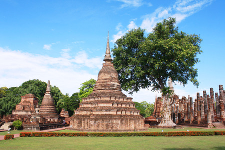 Sukhothai Historical Park, Sukhothai Thailandの写真素材
