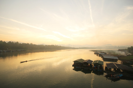 Sangklaburi Thailand, Kanchanaburi Thailandの写真素材