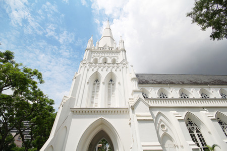 Cathedral of St Andrew in Singapore, largest cathedral in Singaporeのeditorial素材