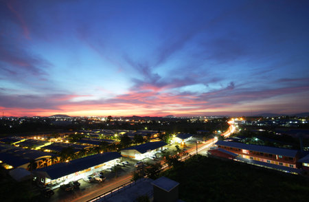 Colorful Landscape Sunset sky