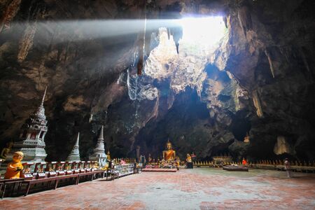 Khao Luang Cave, Phetchaburi Thailandの写真素材