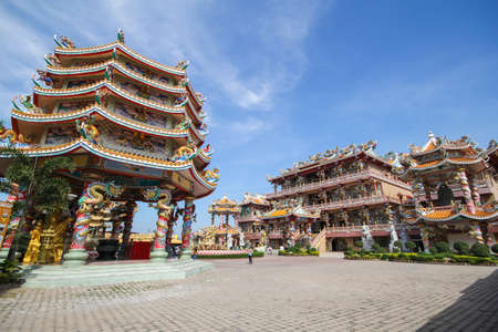 Naja statue of Chinese shrine temple, Chonburi Thailandのeditorial素材