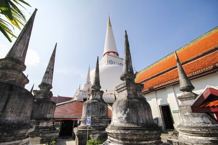 Phra Mahathat Woramahawihan temple, Nakhon Si Thammarat, Thailandの写真素材