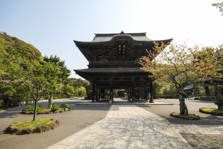 Kenchoji temple, The famous temple in the city of Kamakura, Japanのeditorial素材