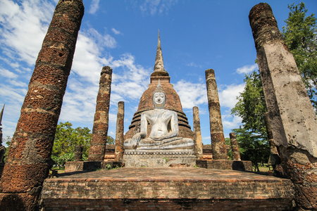 Sukhothai Historical Park, Sukhothai Thailandの写真素材