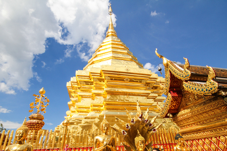 Wat Phra That Doi Suthep, Chiang Mai, Thailandの写真素材