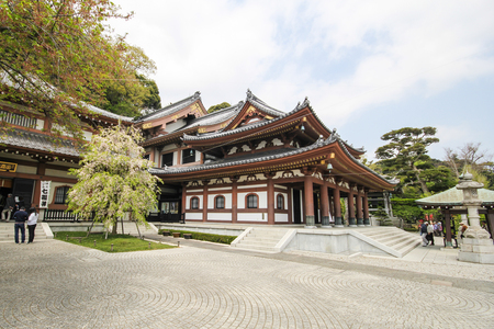 Hasedera temple, The famous temple in the city of Kamakura, Japanのeditorial素材