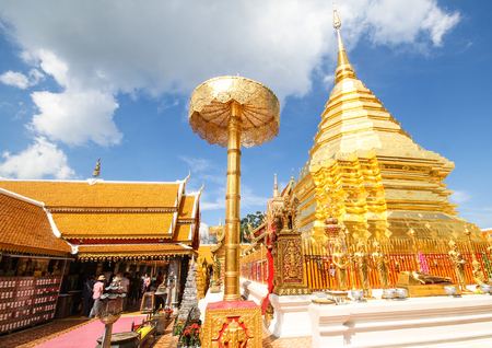 Wat Phra That Doi Suthep, Chiang Mai, Thailandの写真素材