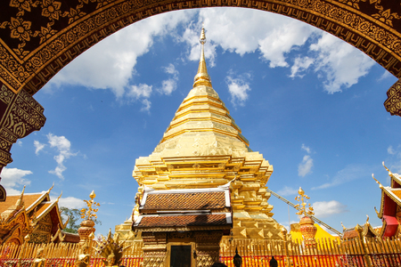Wat Phra That Doi Suthep, Chiang Mai, Thailandの写真素材