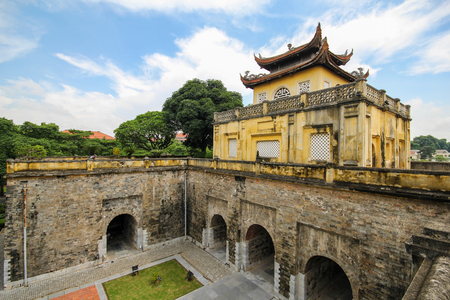 A UNESCO World Heritage Site, Imperial Citadel of Thang Long in Hanoi, Vietnamの写真素材