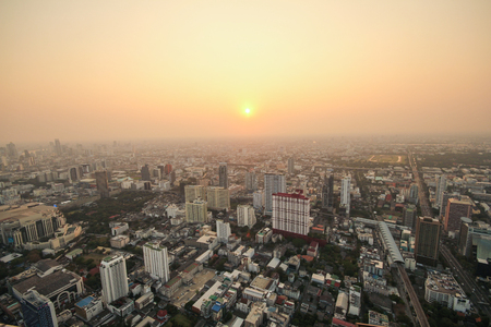 Bangkok sunset, Bangkok city, Bangkok Thailand, Sunsetのeditorial素材