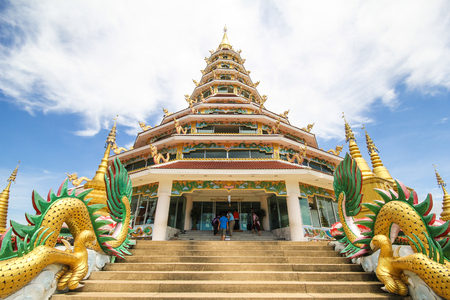 Huay Pla Kang temple, Chiang Rai Thailandの写真素材