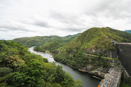Bhumibol dam, Tak, Thailandの写真素材