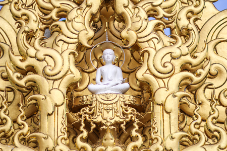 Rong Khun temple, Wat Rong Khun, White temple, Chiangrai Thailandの写真素材