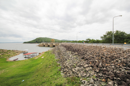 Ubonrat Dam, Khon Kaen, Thailandの写真素材