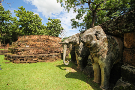 Kamphaeng Phet Historical Park, Kamphaeng Phet, Thailandの写真素材