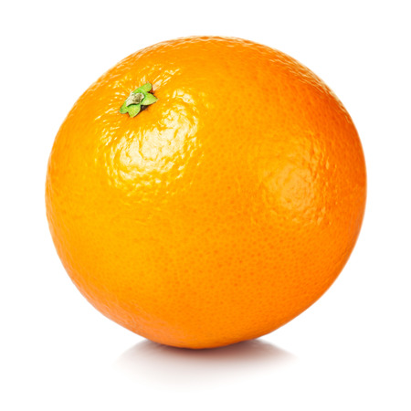 Fresh orange isolated on white backgroundの写真素材