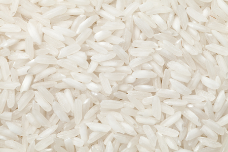 White Rice Background. Top viewの写真素材