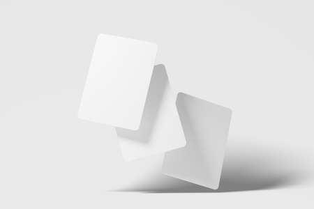 Trading Card Packaging 3D Rendering White Blank Mockup