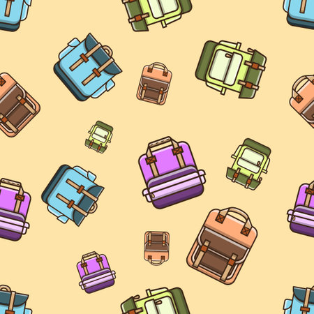 school bag pattern vector illustration