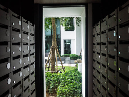 letter in mailbox, mailroomの写真素材