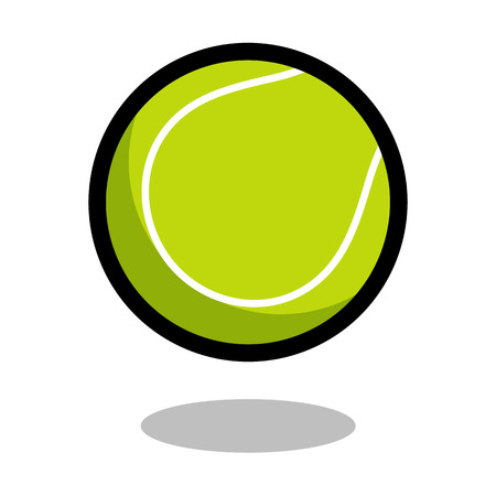 Tennis sport ball vector line 3d iconのイラスト素材