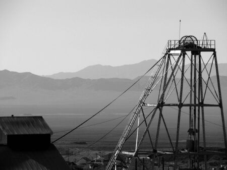 Mining rigs in Tonopah, Nevada.の写真素材