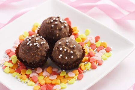 Chocolate decorationの写真素材