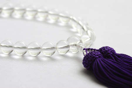 Japanese Buddhist prayer beadsの写真素材